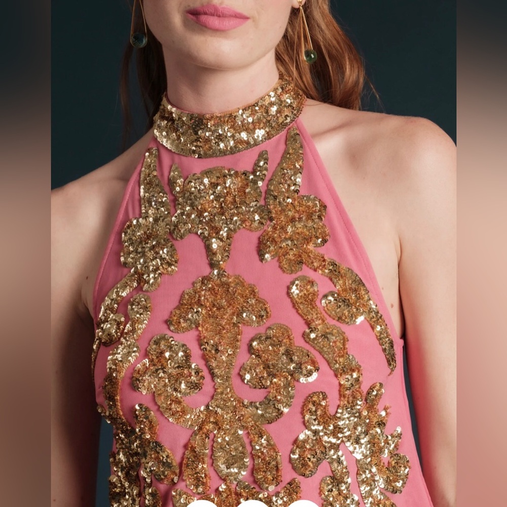 NWT! Sequined Goddess Top by Francis Valentine